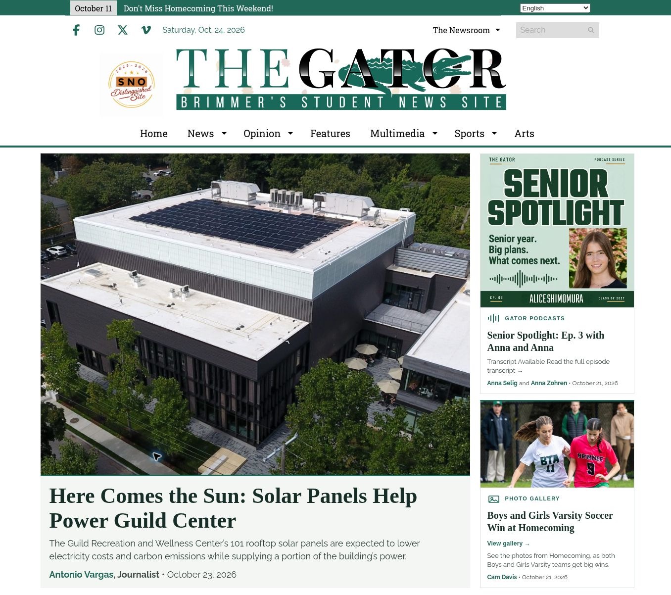 Current homepage opening · freshly captured October 24, 2026.