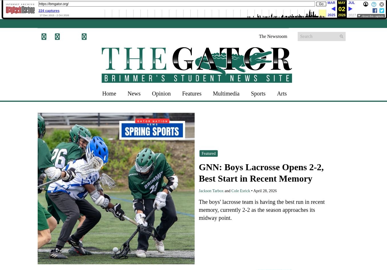 Spring homepage opening · May 2, 2026 archive. The complete lead photo and text are included.